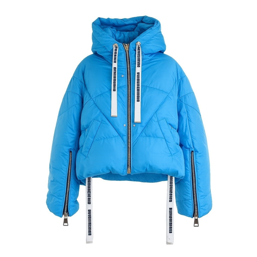 Khrisjoy Khris Puffer Jacket + Vest Turquoise Blue AFPW002 NY Size 01 NWT